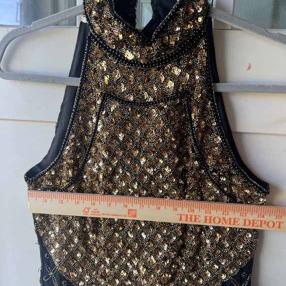 Vintage Scala Evening Gown Black and Gold (Small) - Picture 5 of 8